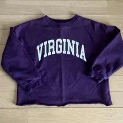 VIRGINIA ロゴ トレーナー パープル 120cm