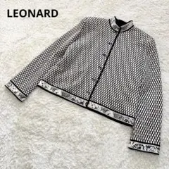 新品同☆レオナール☆カシミヤ☆ピンク花☆ジャケット感覚 ZIP