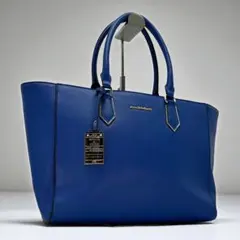 &chouette トートバッグ ハンドバッグ 青 A4可 大容量 肩掛け