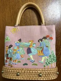アナスイ　蝶刺繍タッセル付きかごバッグ アナスイ 蝶刺繍タッセル付きかごバッグ - メルカリ