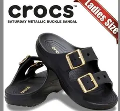 crocs サタデー メタリック バックル サンダル　w6のサムネイル