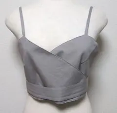 美品　バックリボン ビスチェ ベージュ M相当 肩紐調整可能