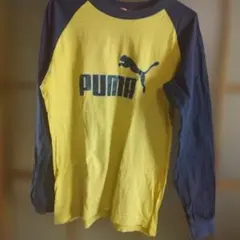 PUMA 長袖カットソー イエロー/紺　160㌢