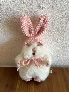 はむにぎり用　ハンドメイド　編み物　うさぎ帽子