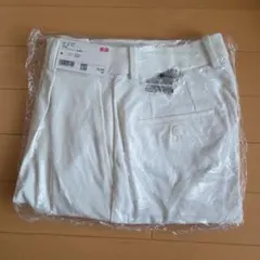 ユニクロ　タックワイドパンツ　丈長め M ホワイト 新品