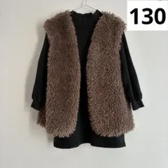 値下げ GU ファーベストセット サイズ130 長袖 ワンピース 女の子