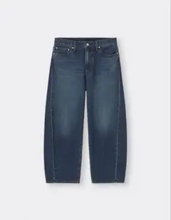 GU ジーユー バレルレッグジーンズ 美品 ブルー