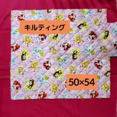 キルティング　50×54　ディズニープリンセス　アリエル　シンデレラ　ハギレ