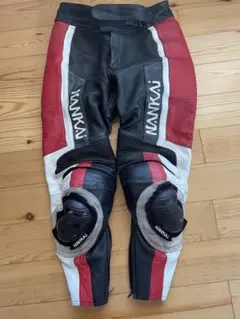 NANKAI 革パンツ 黒/赤/白