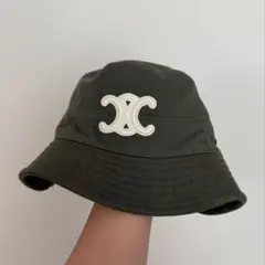 CELINE トリオンフ刺繍 ラフィア バケットハット - メルカリ
