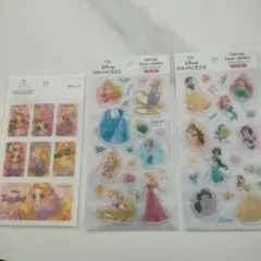 ディズニー プリンセス エポキシラメシール 2種 ラプンツェル 3Dシール