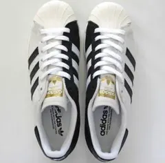 美品 adidas スーパースター 27.5cm 白×黒 金ベロ バイカラー