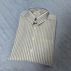 【ORIHICA】プラチナライン/ネイビー/タブカラーストライプシャツ