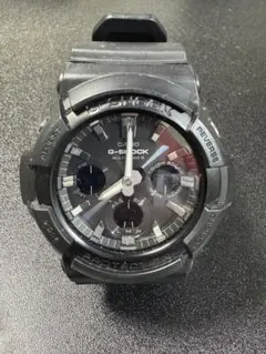 CASIO G-SHOCK ブラック/ブルー GAW100B 2.3回使用作動中 - メルカリ