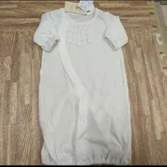 conoco 50-70cm 新生児　七分丈 ロンパース　白