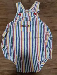 ミキハウス　レインボーストライプダルマオールS（70～80cm）