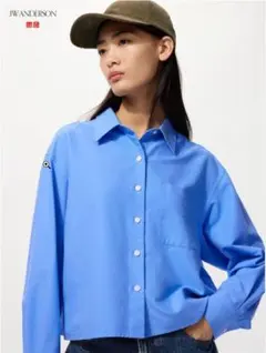 ユニクロ　JW ANDERSON オックスフォードシャツ　Mブルー 長袖