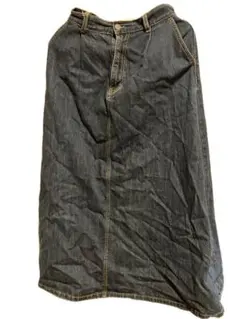 ダークデニム フレアロングスカート　GU Mサイズ