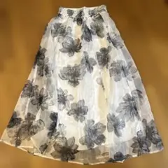 GRLフラワープリント フレアスカート M