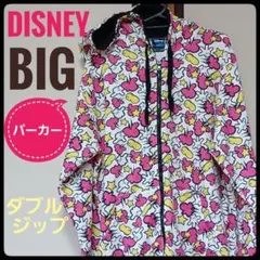 ビッグサイズパーカー　ダブルジップ　ミッキー　ディズニー