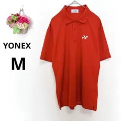 a4573 ヨネックス　メンズ　ポロシャツ　赤　テニス　バトミントン　M