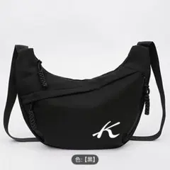 大人気　Kロゴ　ブラック　黒　ショルダーバッグ　ボディバッグ　K
