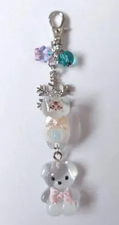 ハンドメイド　コネクターチャーム　猫チャーム