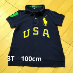 ラルフローレン ポロシャツ 100cm 3T　紺　綿100%　ネイビー