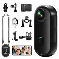 4Kアクションカメラ 小型ウェアラブルカメラ ボディカメラ ビデオカメラ