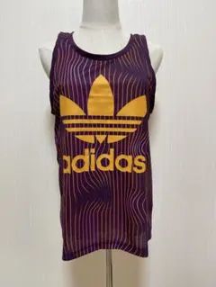 adidas ストライプ タンクトップ Sサイズ