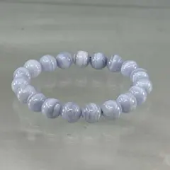 BRY0710☆ブルーレースアゲートブレスレット☆高品質　天然石　美品