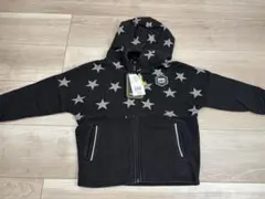 キッズ服　冬服　上着　パーカー　110 黒　スター　羽織り　トレーナー