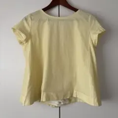 ☆未使用タグ付☆スカーラカップ付きタックフレアタンクトップイエロー