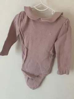 ピンク 襟付きロンパース 6-12ヶ月　70 ベビーロンパース　ベビー春服