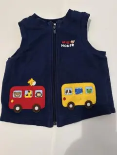 ミキハウス ベビーベスト 80 ネイビー