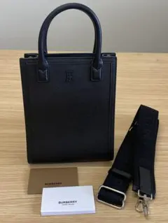 【極美品】バーバリー TBロゴ ミニ 2way ショルダーバッグ レザー 黒のサムネイル