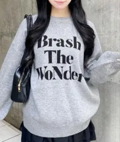 INGNI ロゴニット 長袖 グレー