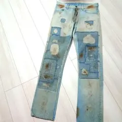ミスターハリウッド　エヌハリ　リペア　ダメージ　加工　ストレート　デニムのサムネイル