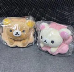 リラックマ×ミスタードーナツ　ぶらさげぬいぐるみ 2点セット