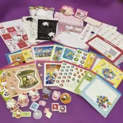 平成レトロ☆ハローキティ レターセット＆シール＆バラメモetc.まとめ売り