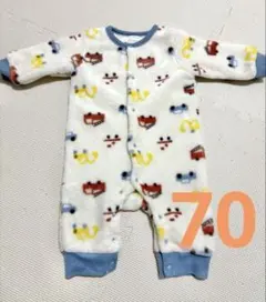 ロンパース 車柄 フリース パジャマ 冬 ベビー服 moelleux