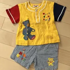 ミキハウス 野球クマ柄 半袖Tシャツとショートパンツセット 100cm