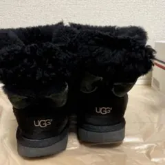 UGG ムートンブーツ ブラック リボン