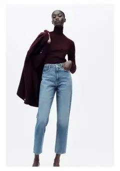 値下げ！！！ 【ZARA】ハイウエストマムレッグジーンズ 13号