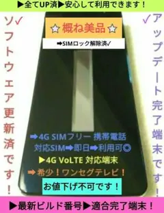 日曜限定➜大特価⭐希少な概ね美品⭐ドコモ SH-02L➜SIMフリー！