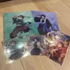 鬼滅の刃 クリアファイル、クリア色紙、映画特典イラストボードセット