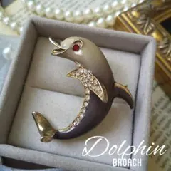 アメリカ ヴィンテージ ドルフィンブローチ イルカ 海豚 哺乳類 dolphin