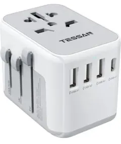 変換プラグ TESSAN コンセント　旅行 全世界対応 A/BF/O/Cタイプ