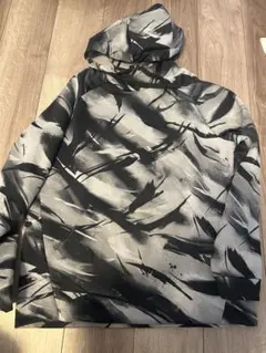 NIKE DRYFIT 裏毛カモフラージュプルオーバーパーカー Lサイズ グレー