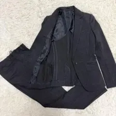 スーツセレクト　パンツスーツ　ビジネススーツ　グレー　チェック　セットアップ